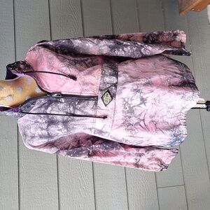 Vintage CP 80s 90s Gotcha Lightweight Pull Over Oversized Sz S Tiedye Shark